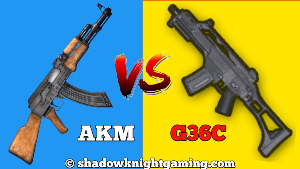 AKM vs G36C PUBG Mobile