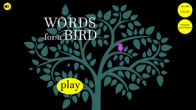 Words for a Bird new Word Game from Bart