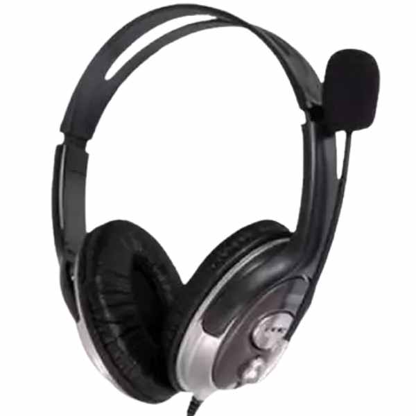HP B4B09PA Headphones with Mic [Colour: Black]
