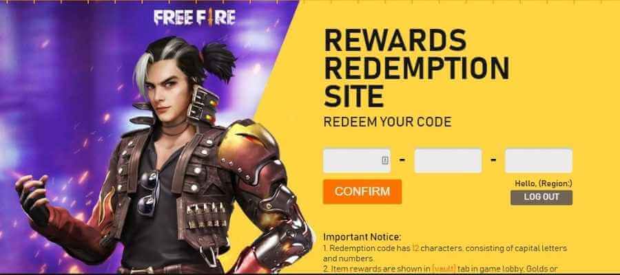 free fire redeem codes 1 1