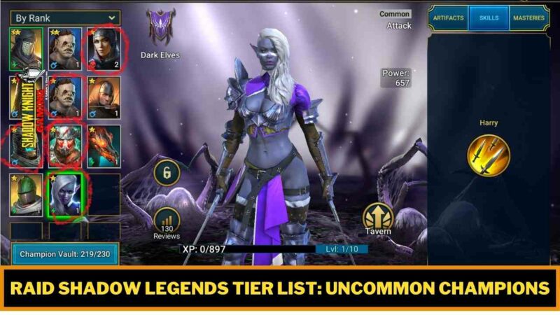 Raid Shadow Legends Tier List: UNCOMMON Champions,