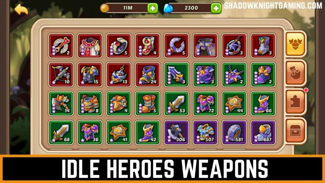 Idle Heroes Weapons