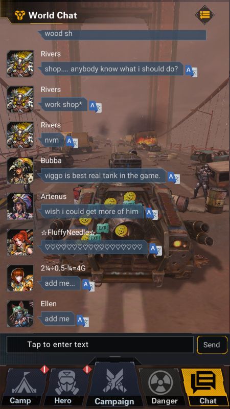 2045 Wasteland chat system