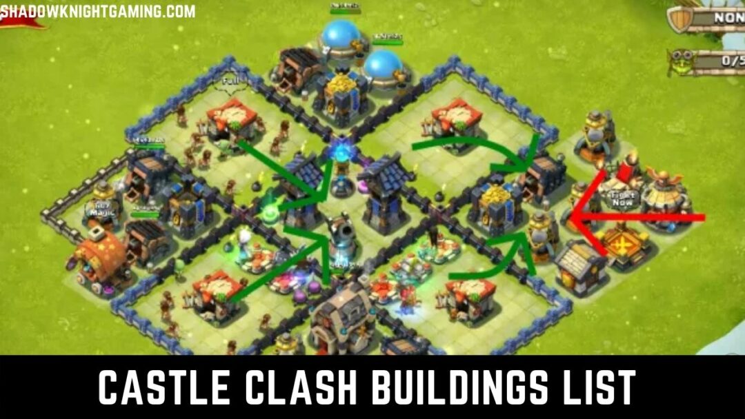 Castle Clash Buildings List