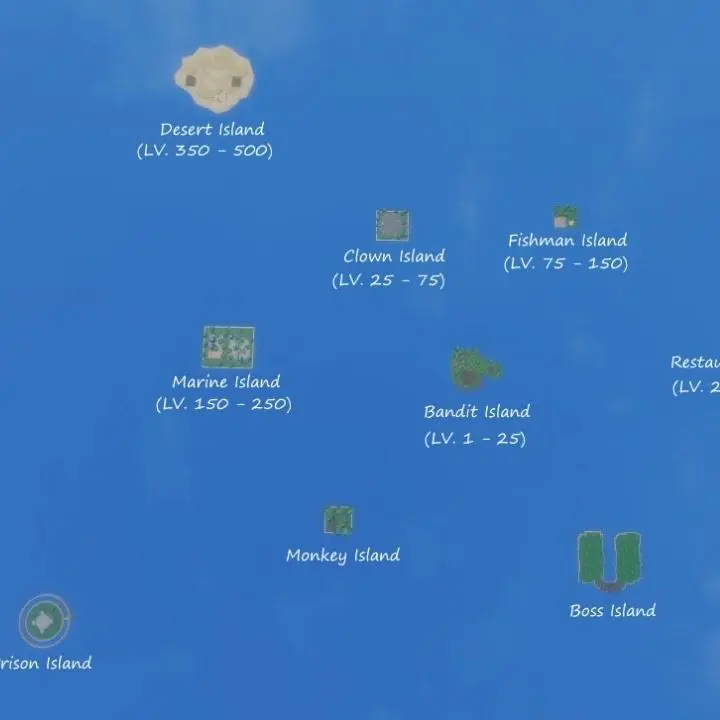 LIST OF Nok Piece MAIN ISLANDS