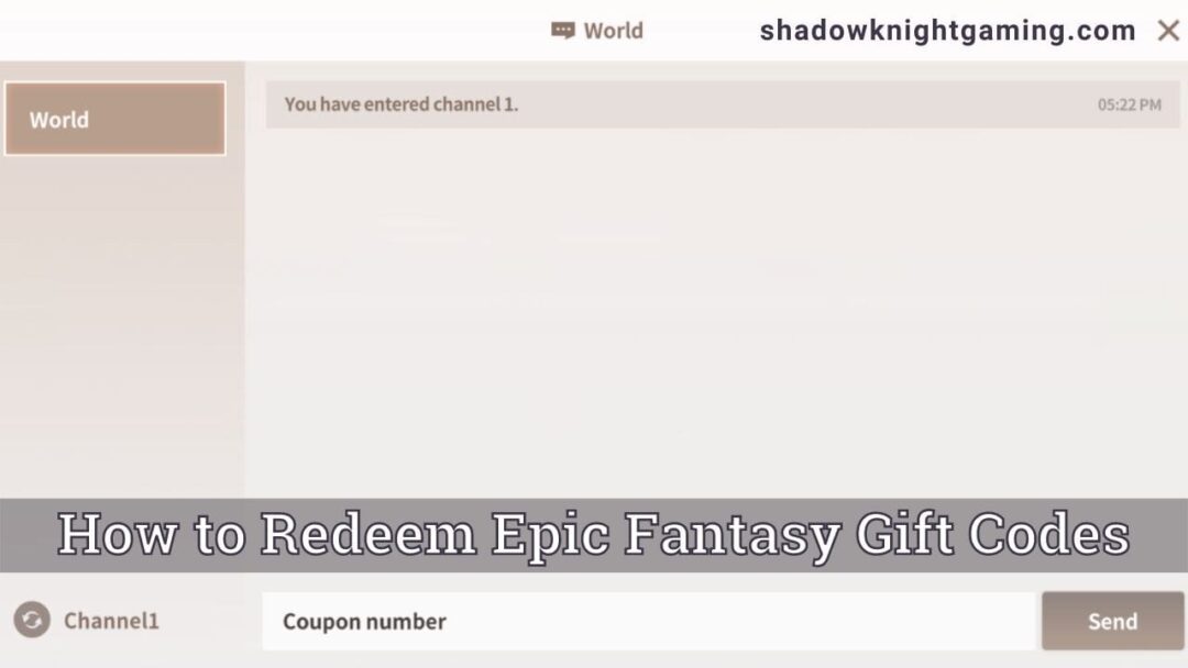 How to Redeem Epic Fantasy Gift Codes