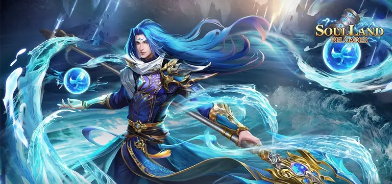 Soul Land Reloaded Guy with Blue Hair and Trident
