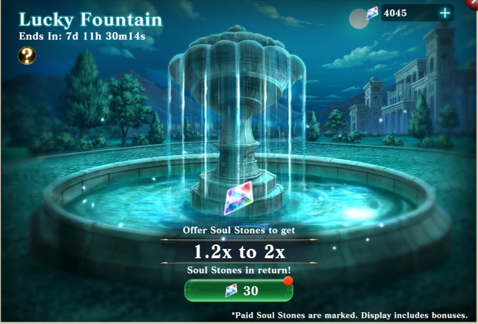 Evertale Fountain of luck