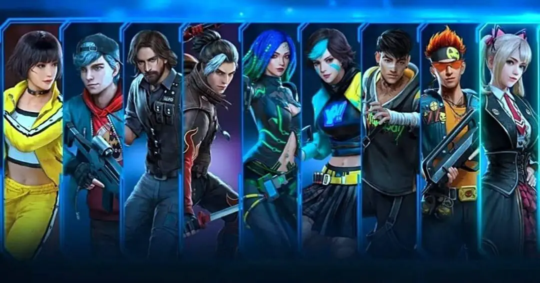 free fire character selection