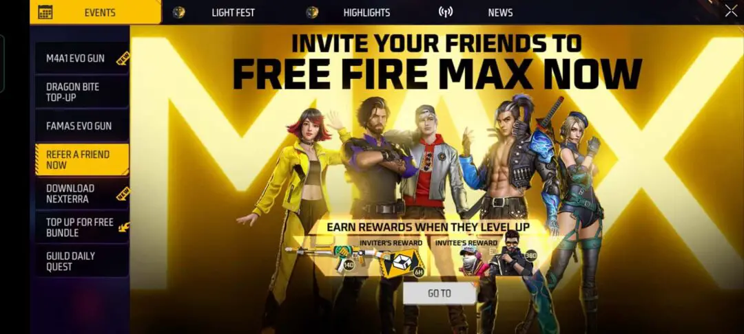 free fire events