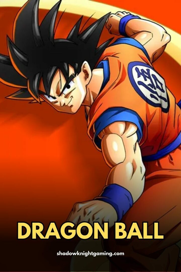 anime with overpowered main character - Goku form Dragon Ball series riding on a cloud