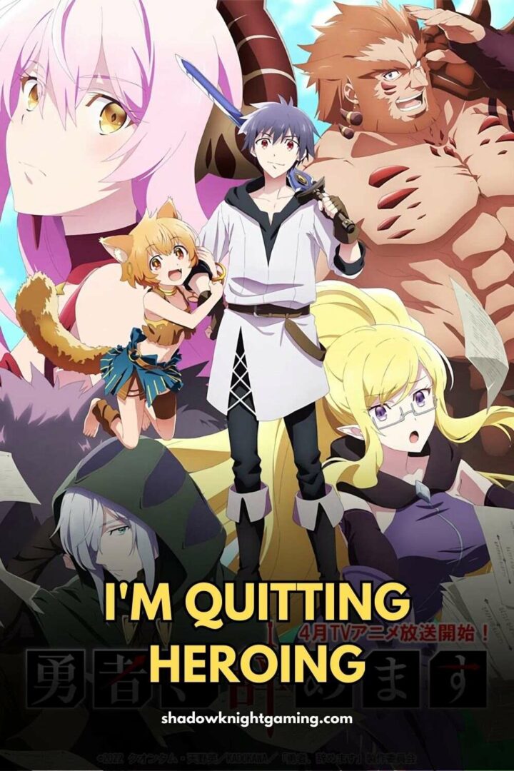 I'm Quitting Heroing anime poster