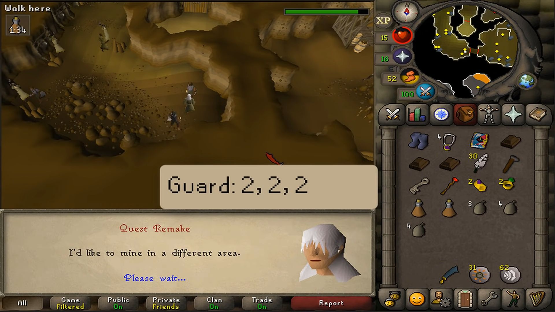 OSRS Tourist Trap - Talk to the guards and tell them you want to work in a different area