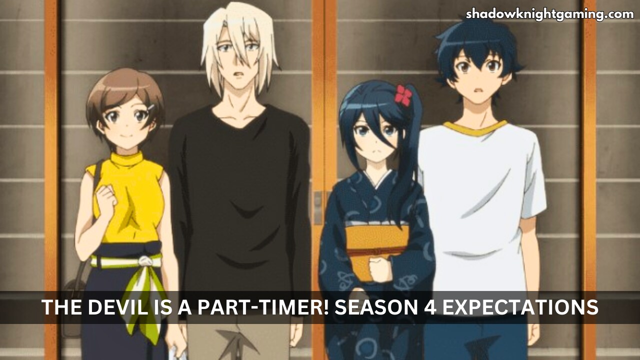 What to expect from The Devil is a Part-timer! Chiho's mother, Alsiel, Suzuno and Mao at Chiho's house