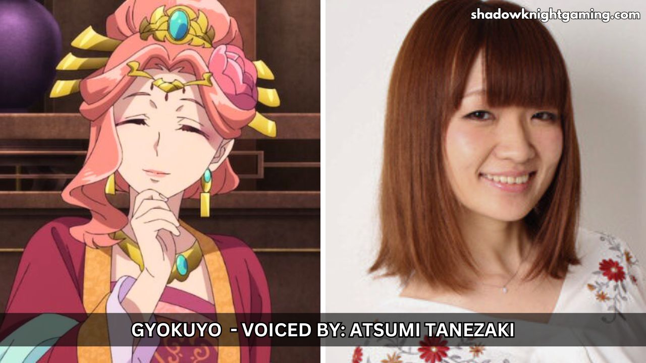 Gyokuyo from The Apothecary Diaries (Left) voiced by Atsumi Tanezaki (Right)