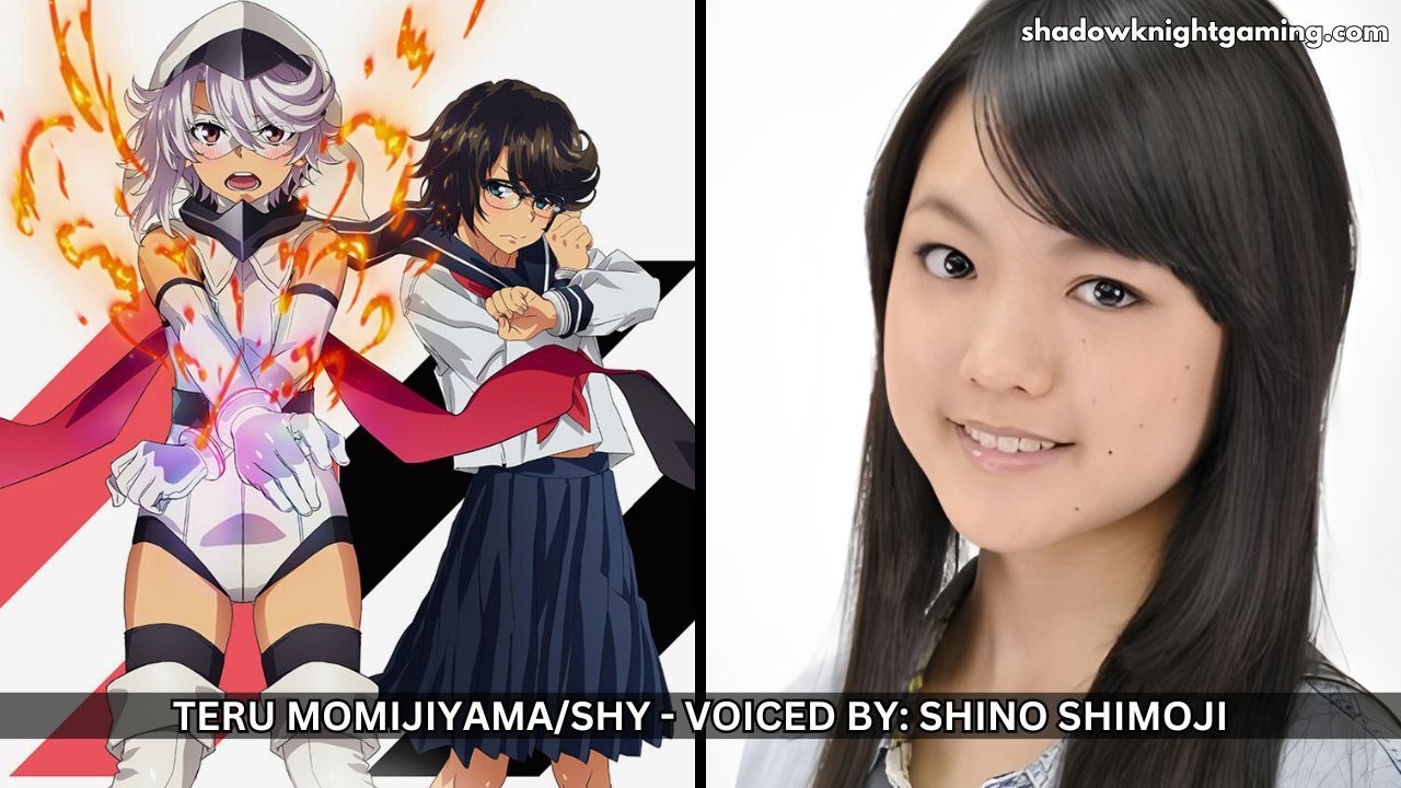 Teru Momijiyama from Shy Anime (left) voiced by Shino Shimoji (right)